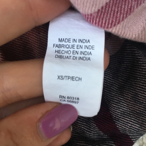 Lucky | pale pink plaid viscose modal button down - Picture 6 of 8